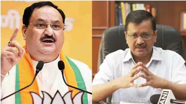 JP Nadda and Arvind Kejriwal