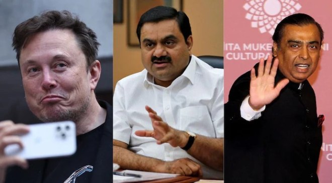 Elon Musk Gautam Adani